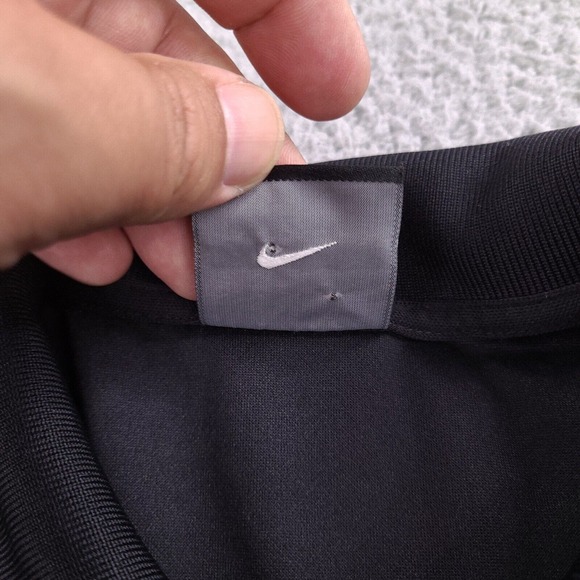 Nike Polo Shirt‎ Men's Medium Black Golf Dri-Fit Team Blue Embroidery - Picture 4 of 14